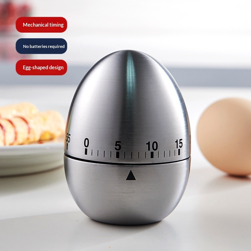 Baking Kitchen Hourly - Creative Egg Shaped Mechanical Timer 60
