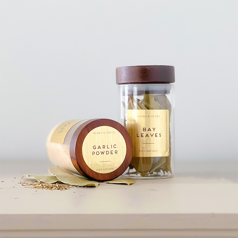 Kitchen.Baking Labels - 10Pcs Personalised Gold Metallic Herb and