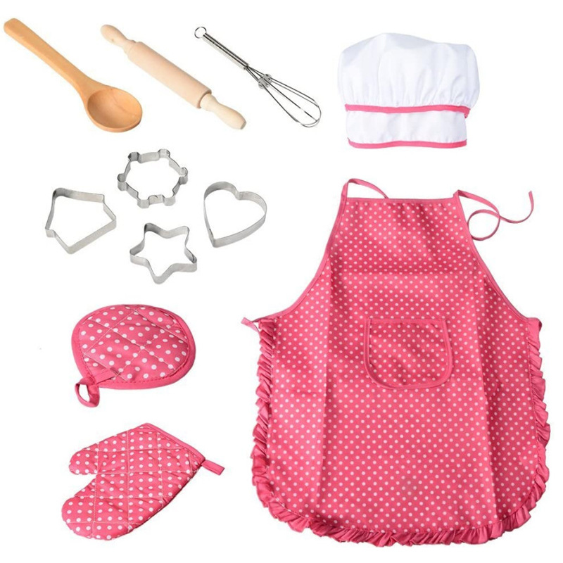 Baking Kitchen Set Up - 11pcs Kids Baking Apron Chef Dress
