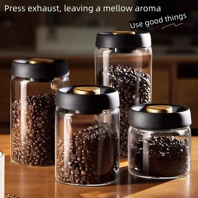 Kitchen Job - Manual Vacuum Sealed Coffee Jar High
