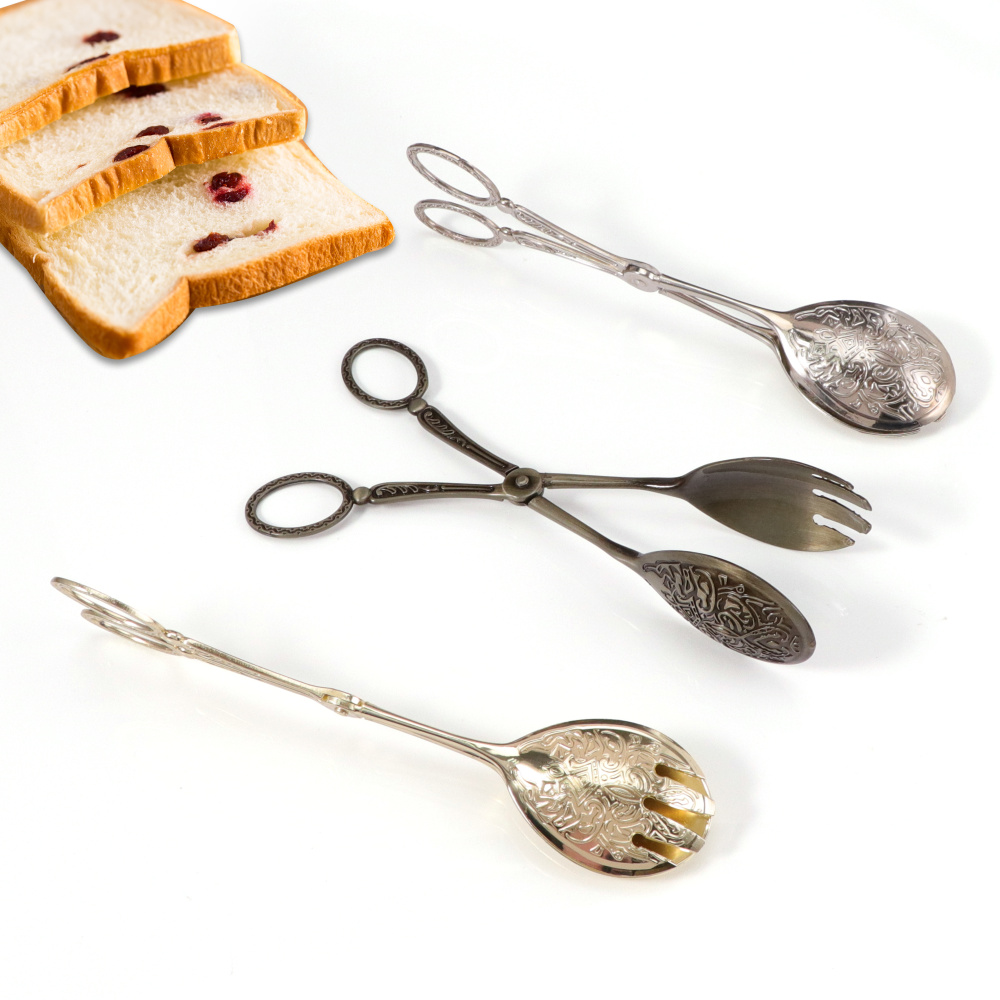 Bread Baking Kitchen Utensils - Jaswehome Vintage Retro Food Tongs Salad