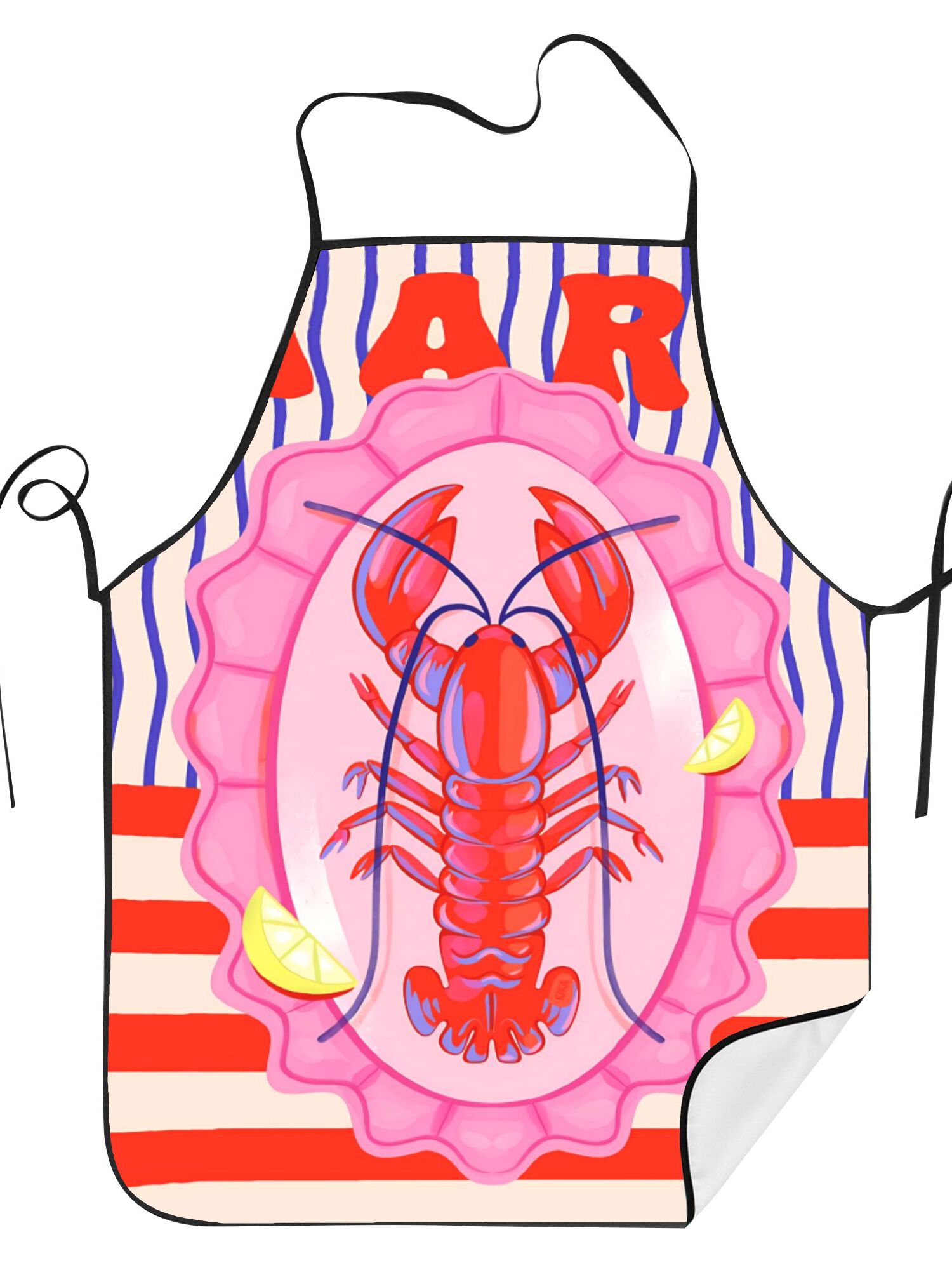 Kitchen.Baking Labels - Retro Lobster Print Kitchen Apron -