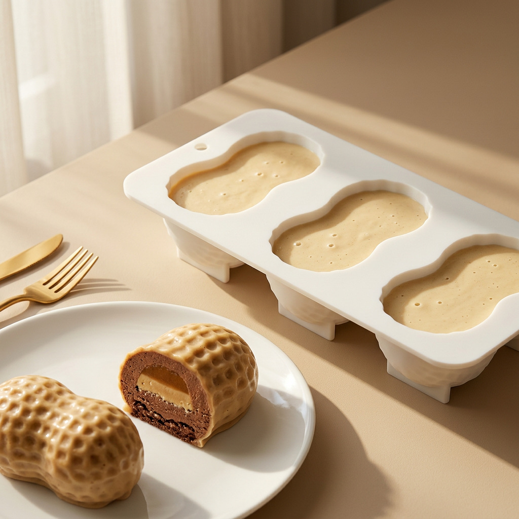 Kitchen Baking Trays - Peanut Silicone Mold Food Grade French