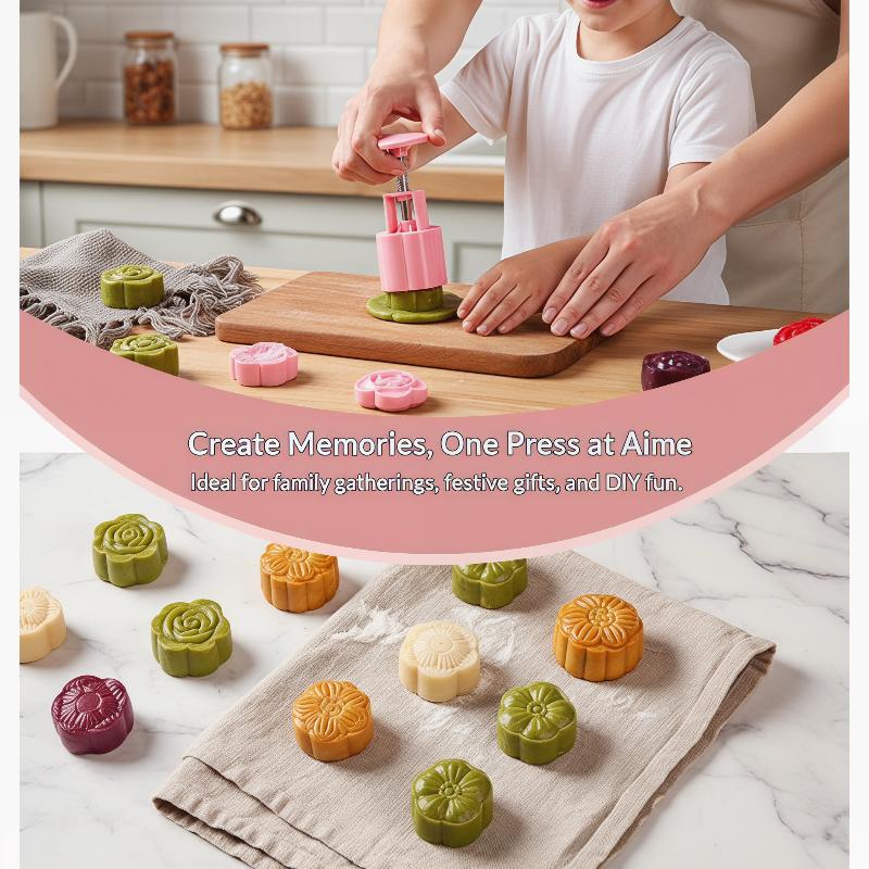 Kitchen Baking Torch - DIY Mooncake Mold 1 Set Plastic