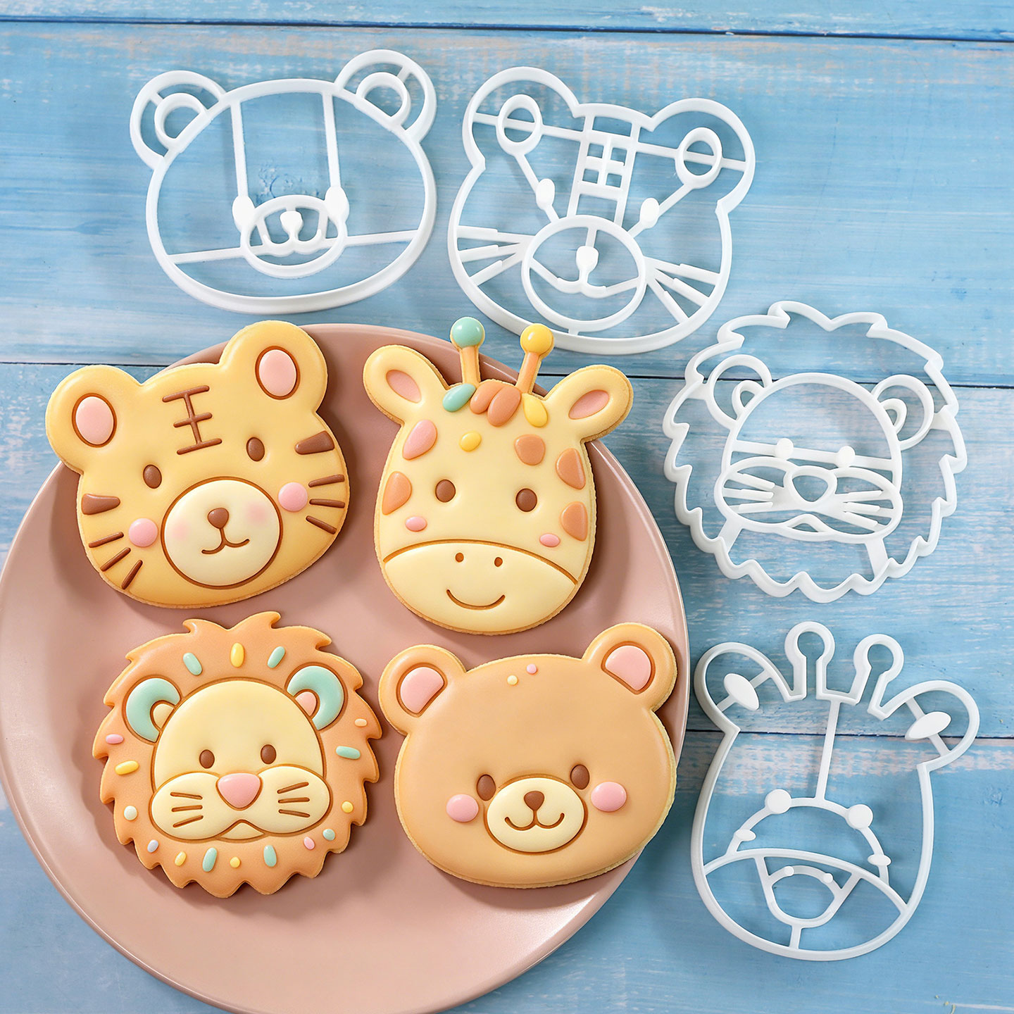 Cookie Cutter Set - 4 Pcs Animal Cookie Cutters Set