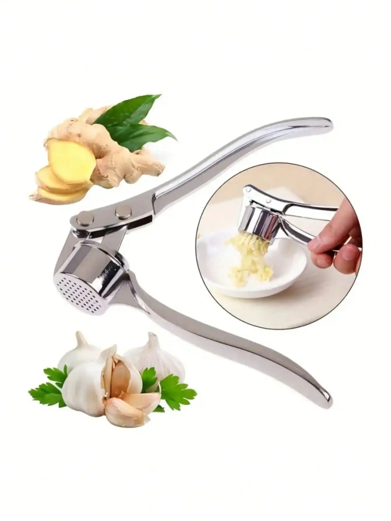 Kitchen Job - Kitchen Garlic Press Crusher Mincer Stainless