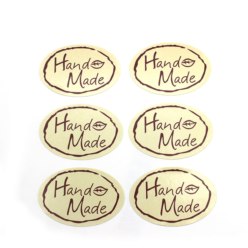 Kitchen.Baking Labels - 100pcs Handmade Oval Shape Seal Stickers