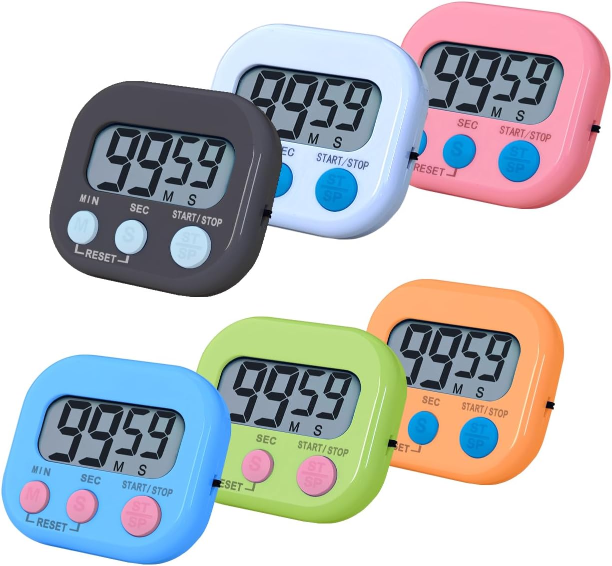 Baking Kitchen Set Up - Magnetic Kitchen Timer Digital with Display