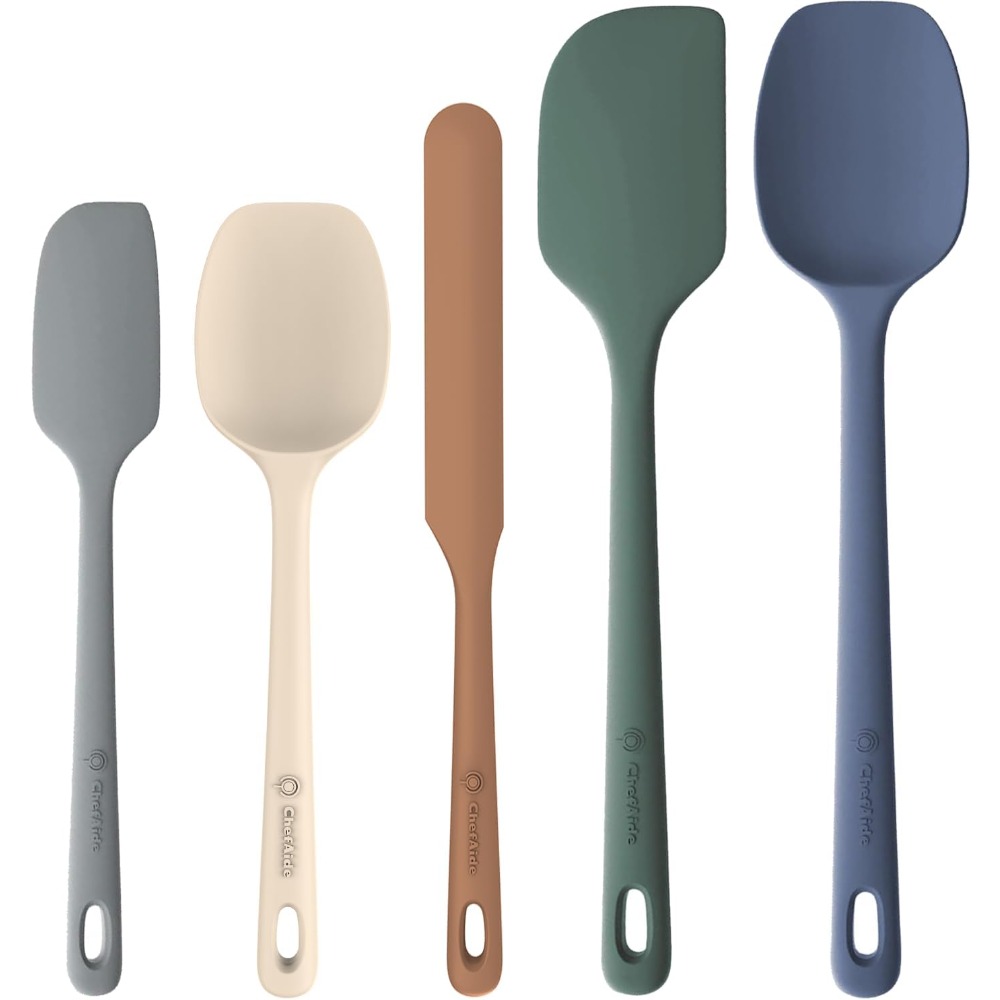 Baking Kitchen Set Up - 5 Piece Silicone Spatula Set Food