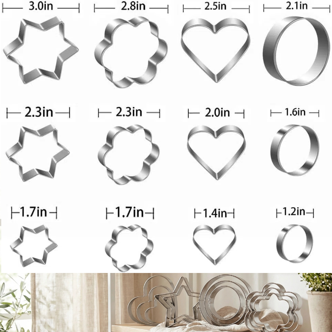 12Pcs / 20Pcs Stainless steel  - Cookie Cutter Set ulasan dan harga