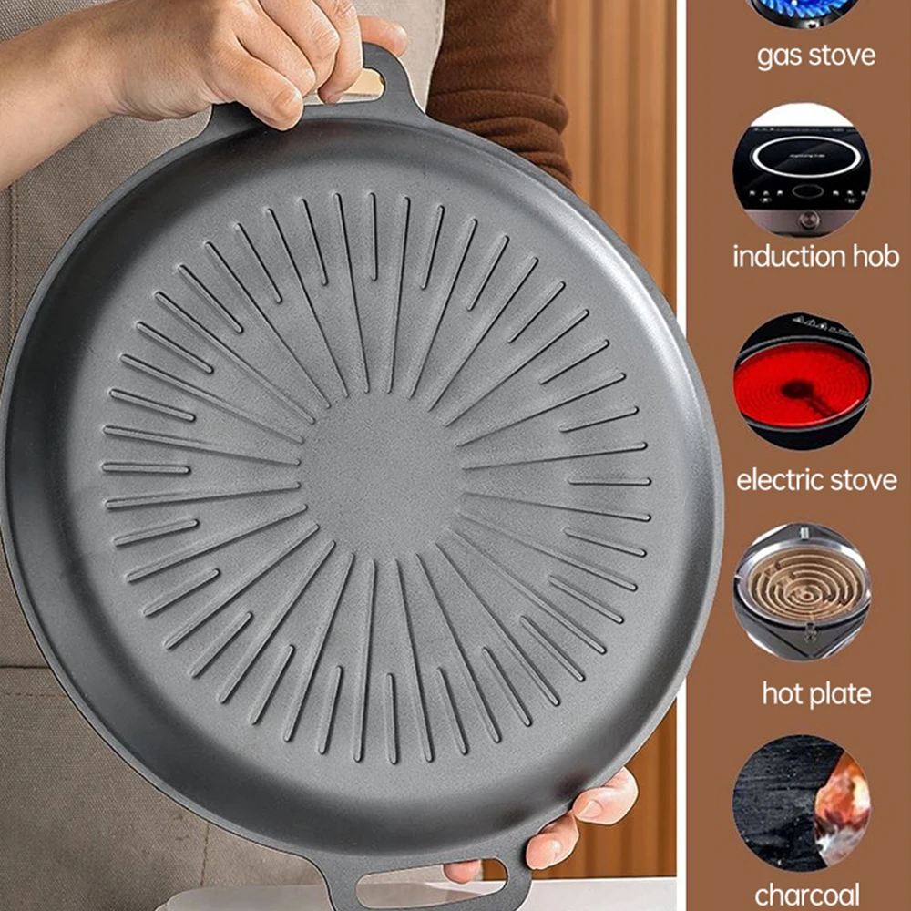 34CM Outdoor BBQ Grill Pan Non - Kitchen Baking Trays ulasan dan harga