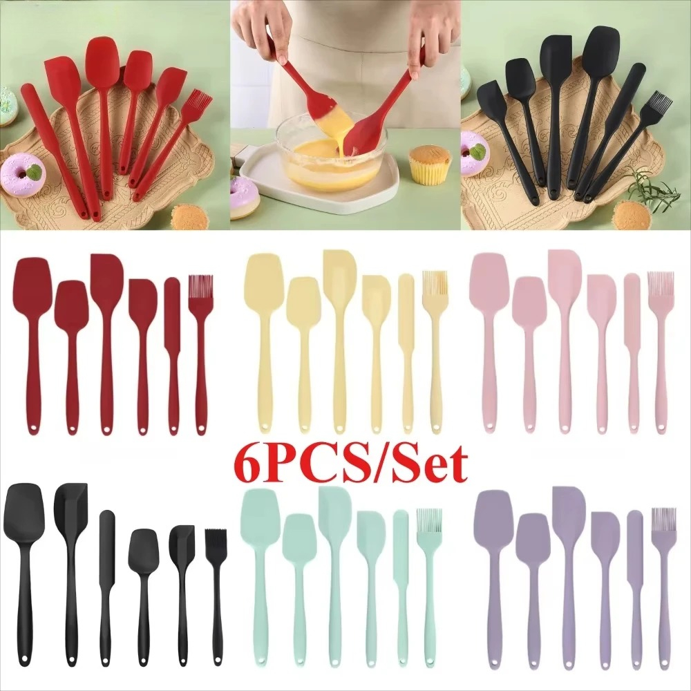 6pc Silicone Spatula Set Seaml - Baking Kitchen Set Up ulasan dan harga