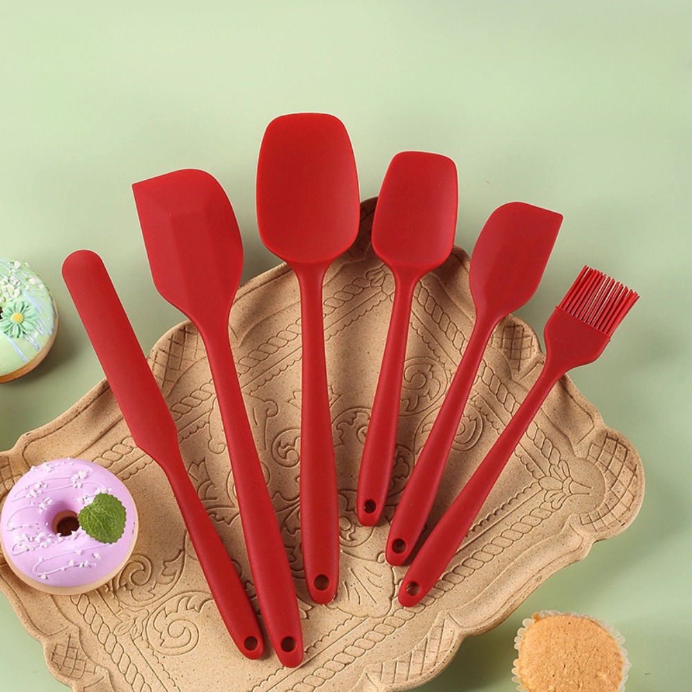 6pc Silicone Spatula Set Seaml - Baking Kitchen Set Up ulasan dan harga
