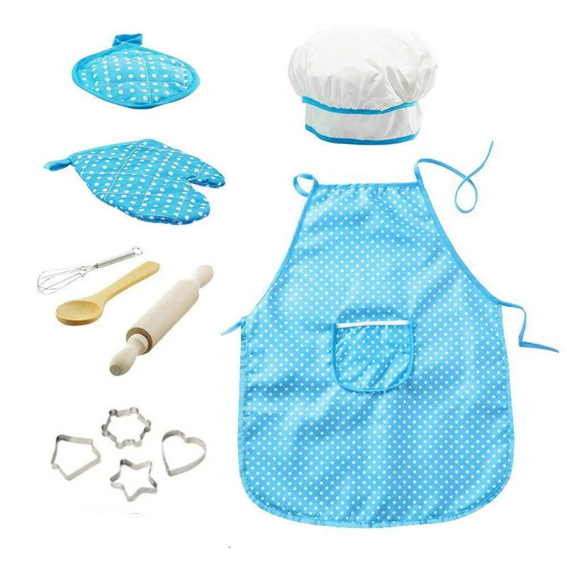 11pcs Kids Baking Apron Chef D - Baking Kitchen Set Up ulasan dan harga