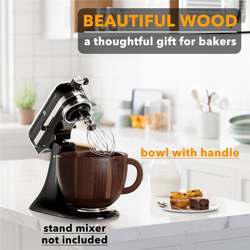 ABWM-Wooden Bowl Mixer For Kit - Kitchenaid Baking Set ulasan dan harga