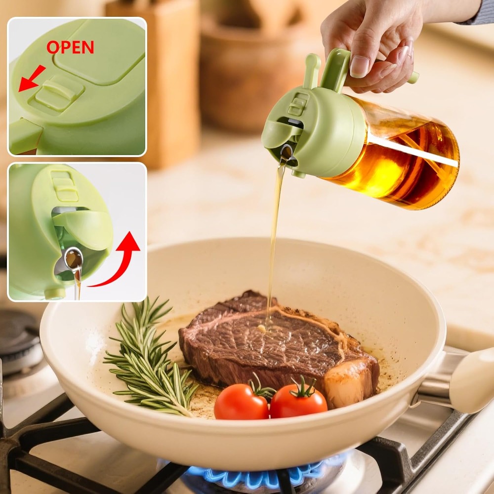 Green Glass Oil Sprayer and Di - Kitchen.Baking Labels ulasan dan harga