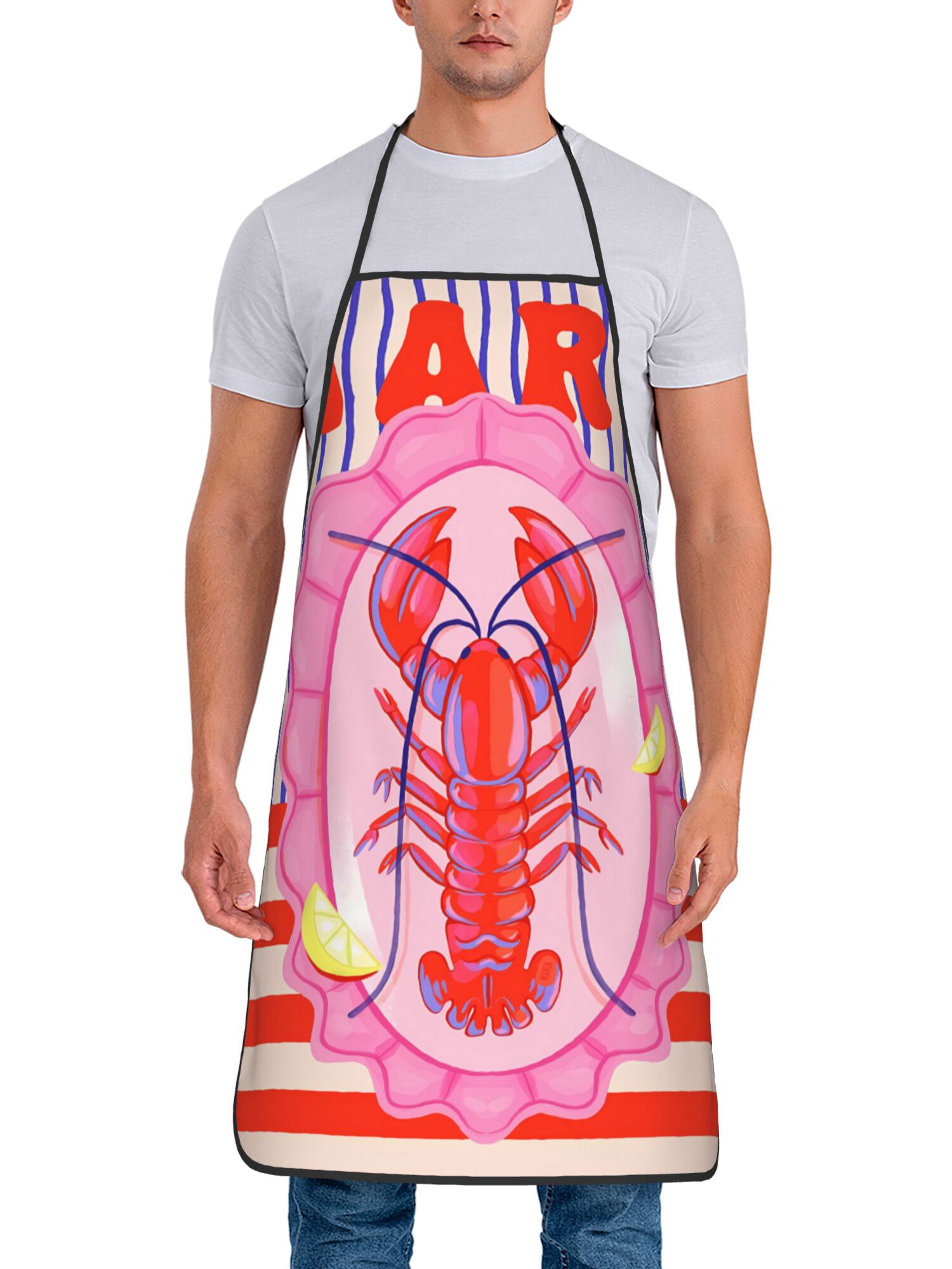Retro Lobster Print Kitchen Ap - Kitchen.Baking Labels ulasan dan harga