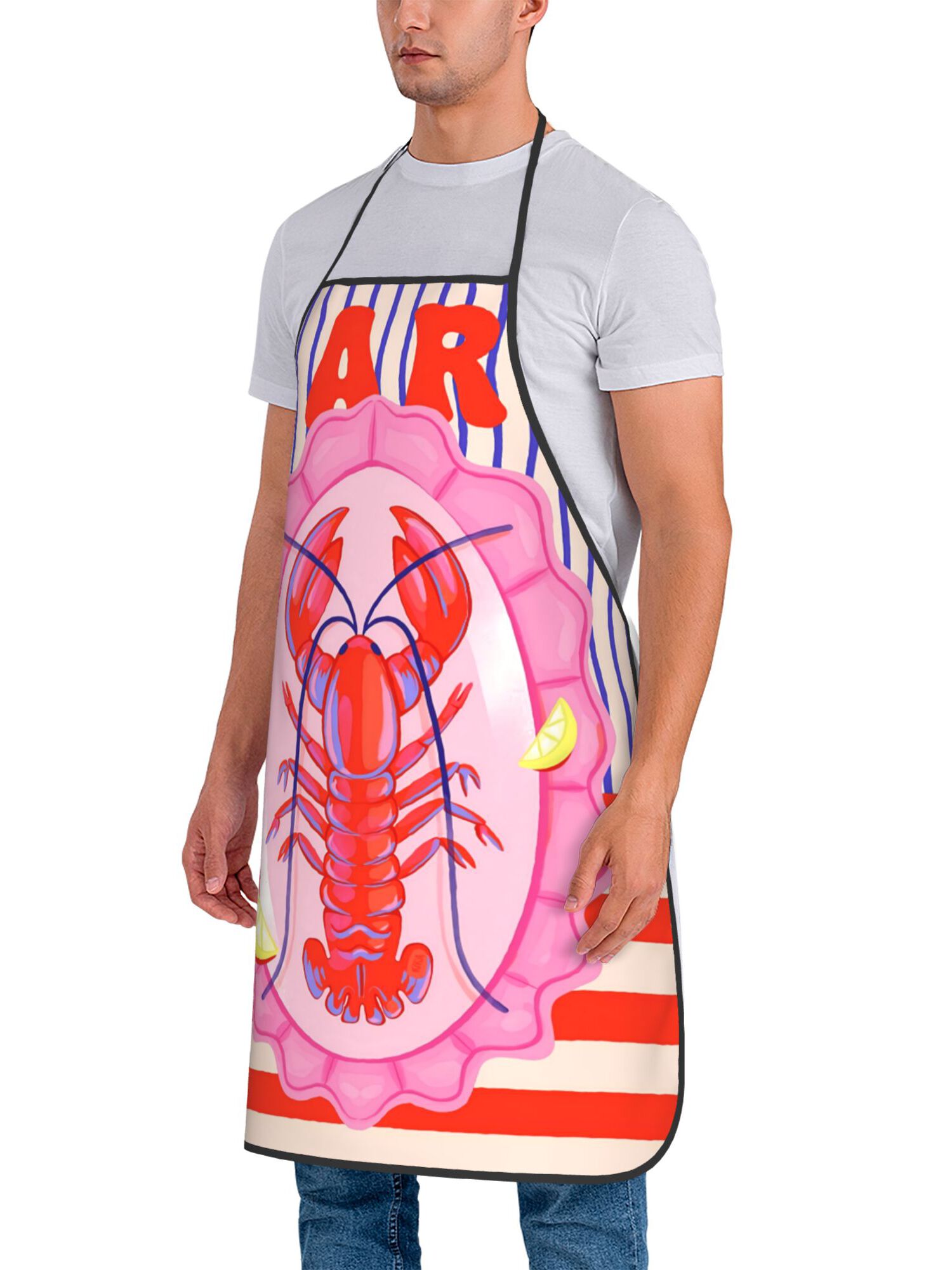 Retro Lobster Print Kitchen Ap - Kitchen.Baking Labels ulasan dan harga