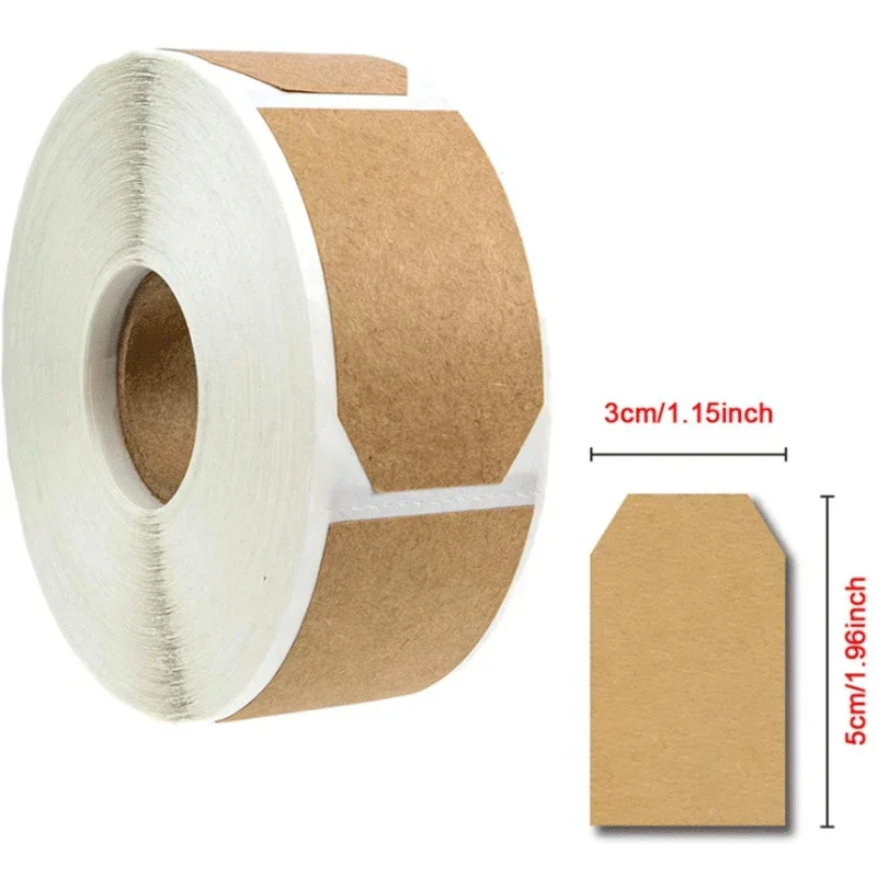 300Pcs Kraft Sticker Handwritt - Kitchen.Baking Labels ulasan dan harga