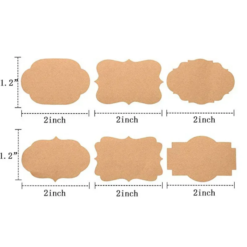 300Pcs Kraft Sticker Handwritt - Kitchen.Baking Labels ulasan dan harga