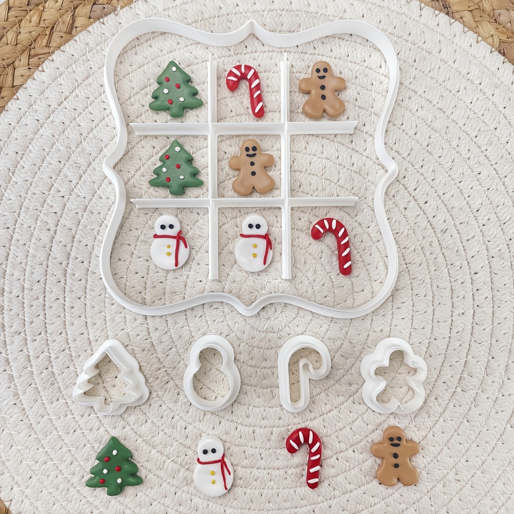 6Pcs Christmas Tic Tac Toe Coo - Cookie Cutter Set ulasan dan harga