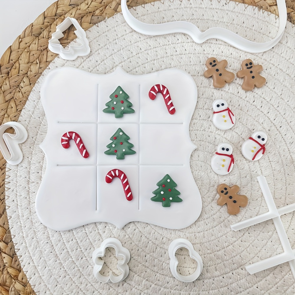 6Pcs Christmas Tic Tac Toe Coo - Cookie Cutter Set ulasan dan harga