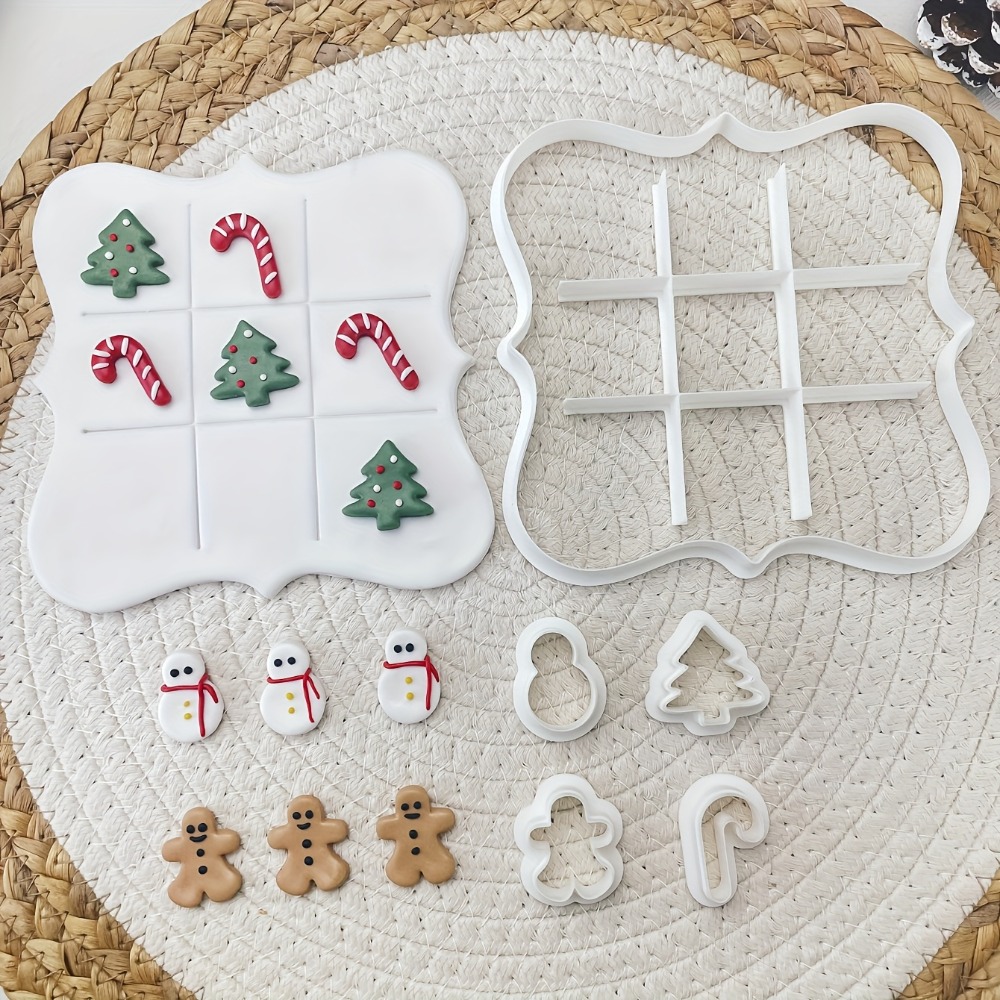6Pcs Christmas Tic Tac Toe Coo - Cookie Cutter Set ulasan dan harga