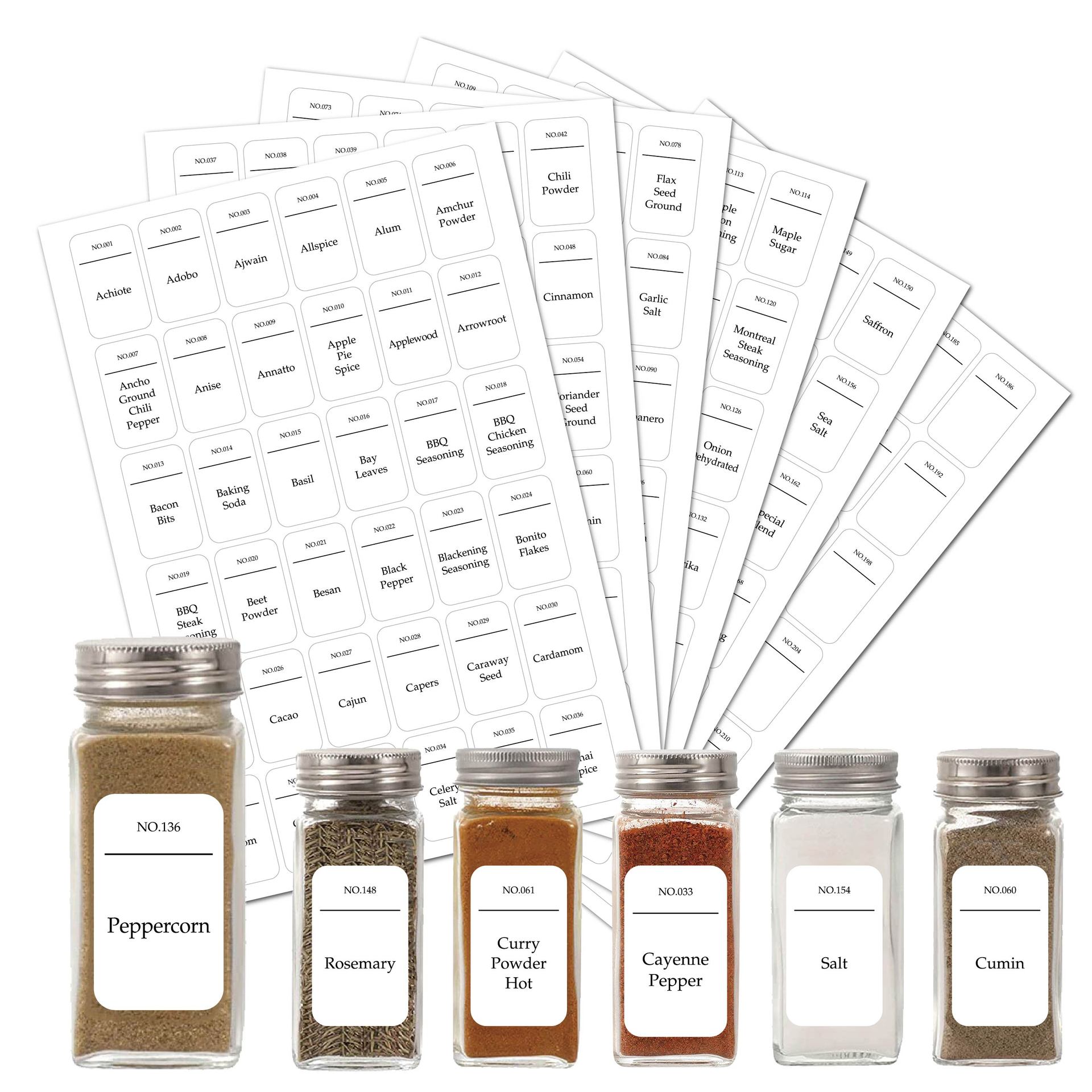 216pcs Kitchen Spice Jar Label - Kitchen.Baking Labels ulasan dan harga