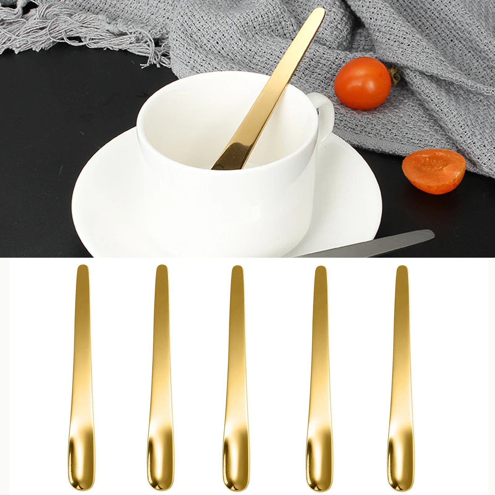 5PCS Coffee Spoon Stainless St - Kitchen Baking Appliances ulasan dan harga