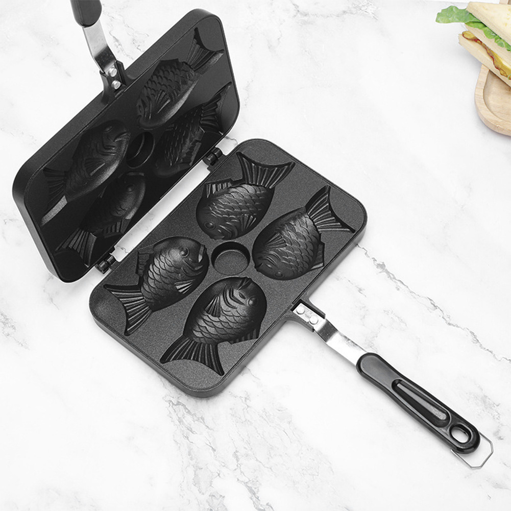 Four Fish Shaped Taiyaki Cooki - Kitchen Baking Machine ulasan dan harga