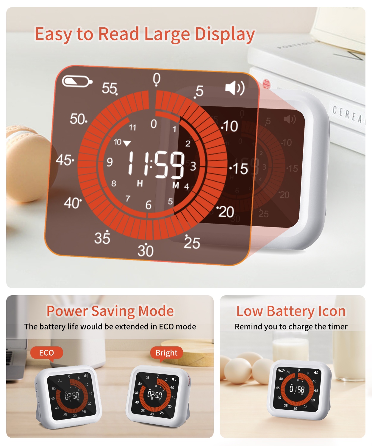 Visual Digital Timer Manual Kn - Baking Kitchen Set Up ulasan dan harga
