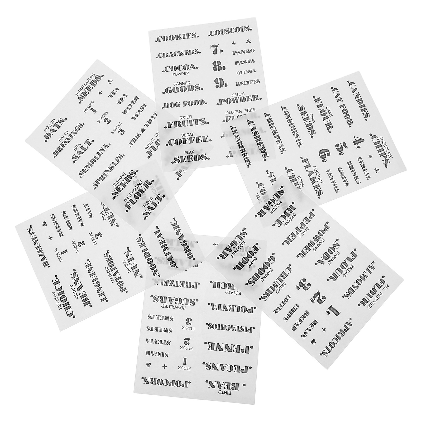 6Sheets Clear Waterproof Food  - Kitchen.Baking Labels ulasan dan harga