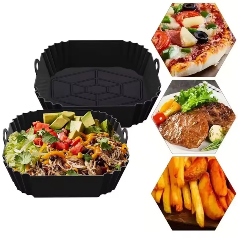 1pc Silicone Air Fryer Pot Tra - Kitchen Baking Trays ulasan dan harga