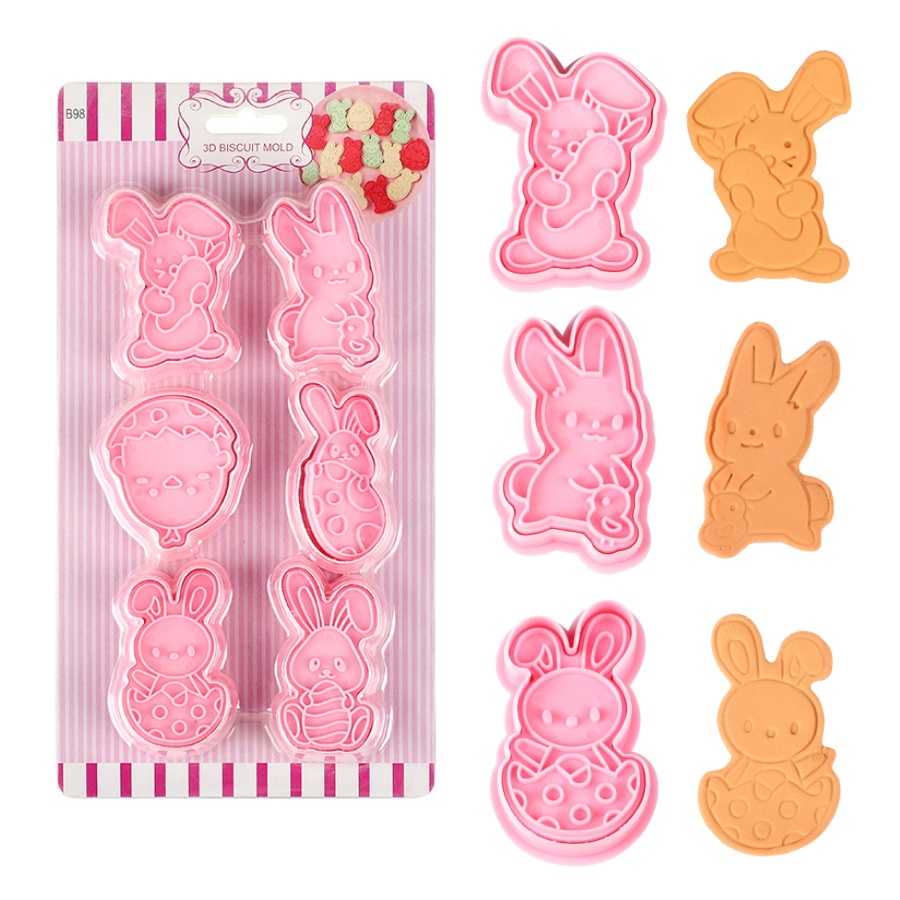 6pcs/Set Easter Bunny Cookie C - Cookie Cutter Set ulasan dan harga