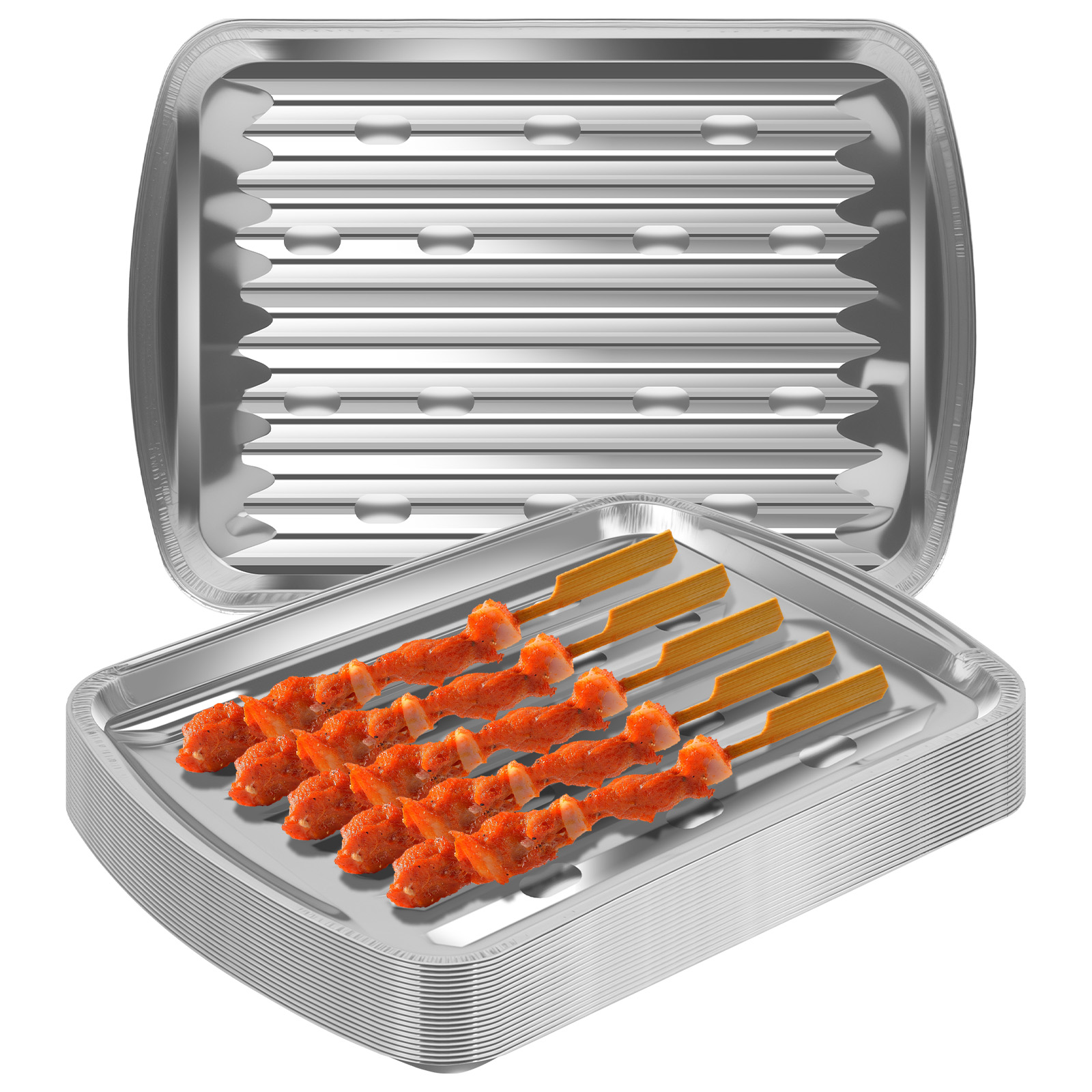 Aluminum Foil Trays Non-Stick  - Kitchen Baking Trays ulasan dan harga