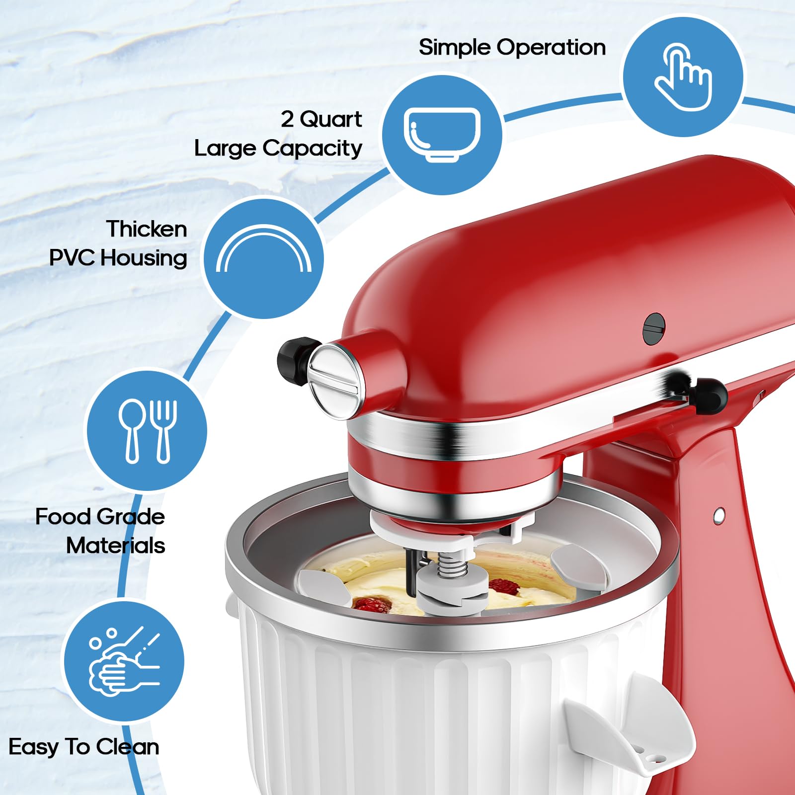2 Quart Ice Cream Maker Attach - Kitchenaid Baking Set ulasan dan harga