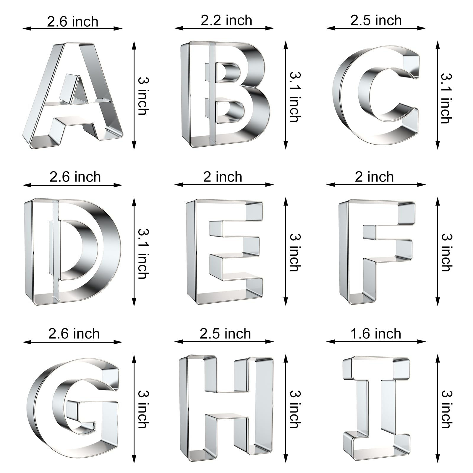 Letter Cookie Cutters Shapes - - Cookie Cutter Set ulasan dan harga