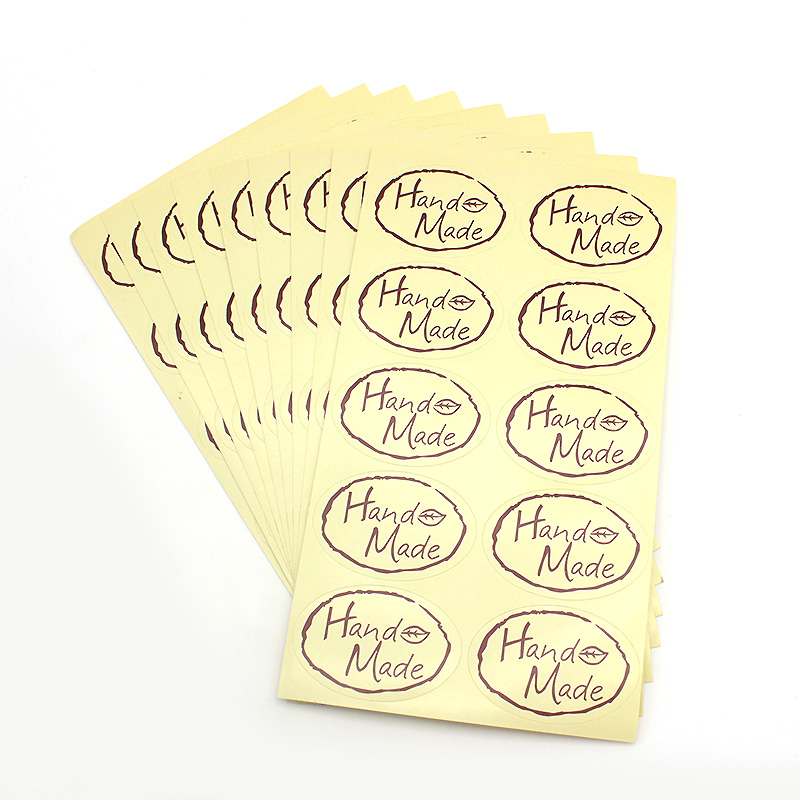 100pcs Handmade Oval Shape Sea - Kitchen.Baking Labels ulasan dan harga