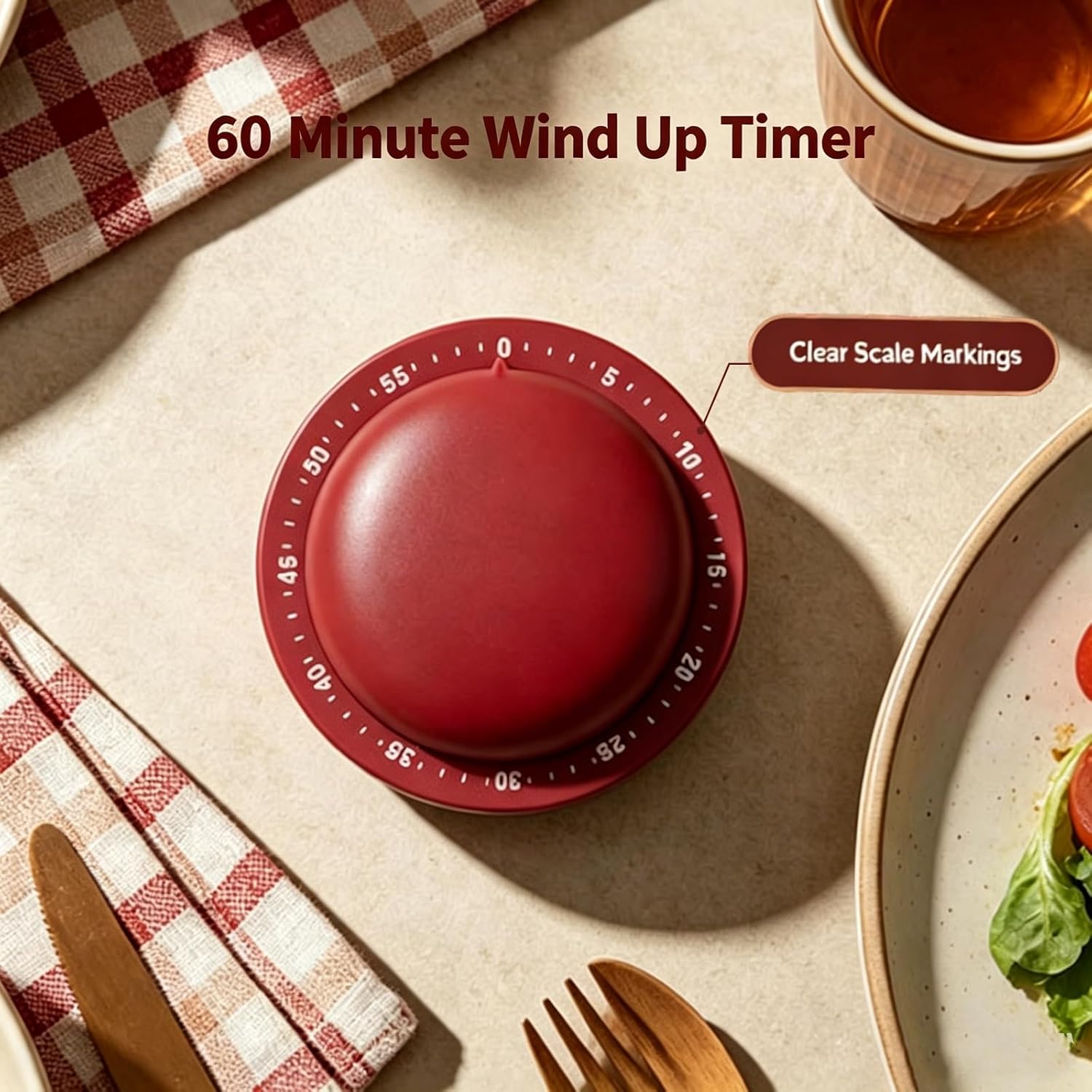 Mechanical Kitchen Timer with  - Baking Kitchen Hourly ulasan dan harga