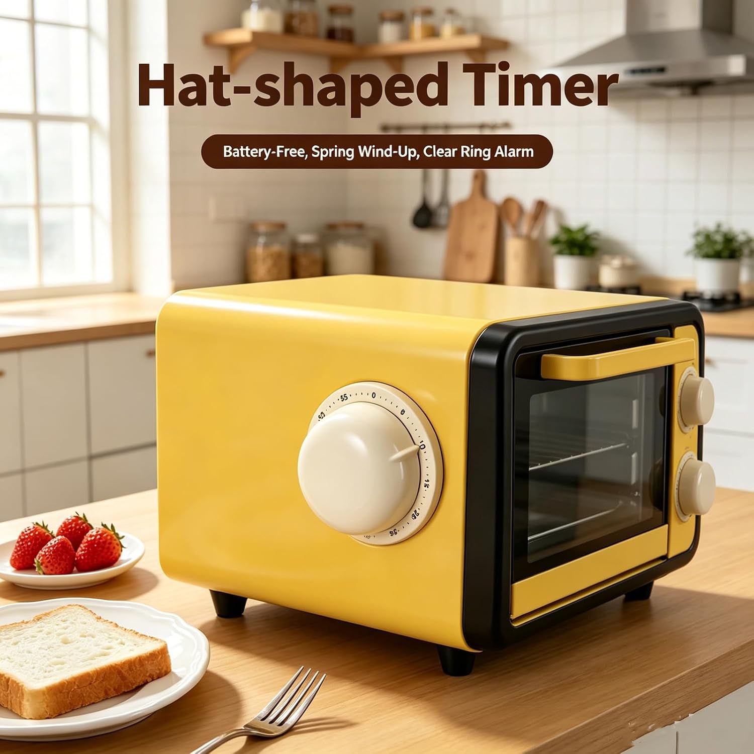 Mechanical Kitchen Timer with  - Baking Kitchen Hourly ulasan dan harga