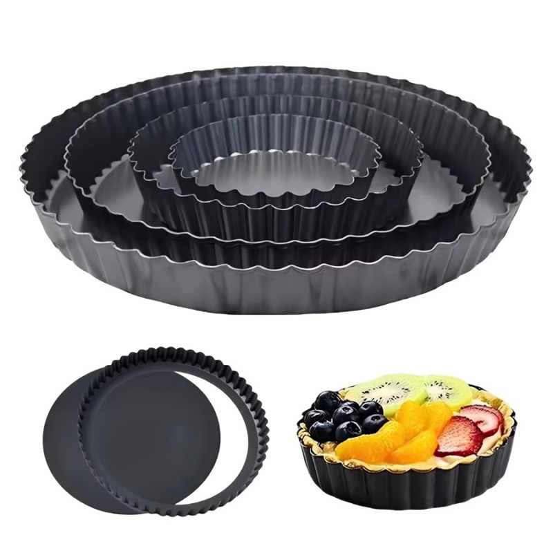 1pc Removable Bottom Fluted Ta - Kitchen Baking Trays ulasan dan harga