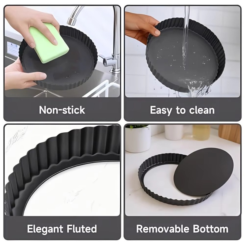 1pc Removable Bottom Fluted Ta - Kitchen Baking Trays ulasan dan harga