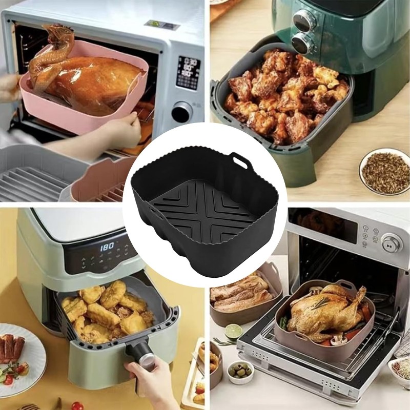 Reusable Silicone Air Fryer Li - Kitchen Baking Trays ulasan dan harga